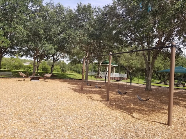 view of jungle gym