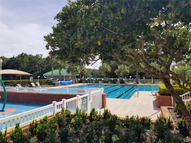 view of pool with a patio area