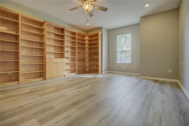 19334 Autumn Woods Ave, Tampa, FL 33647 - unfurnished room with recessed lighting, ceiling fan, baseboards, and light wood-style floors
