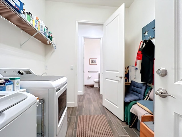 washroom featuring separate washer and dryer