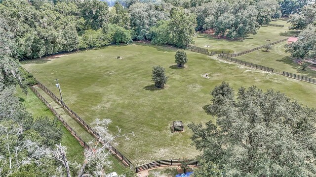 bird's eye view featuring a rural view