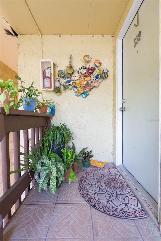 exterior space with a balcony