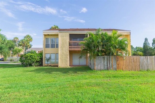 exterior space with a lawn