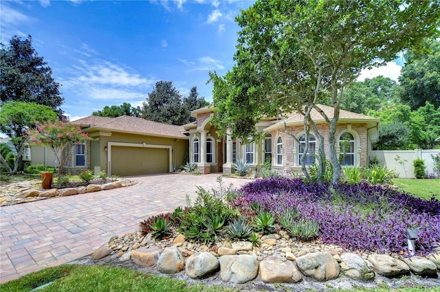 view of front of house featuring a garage