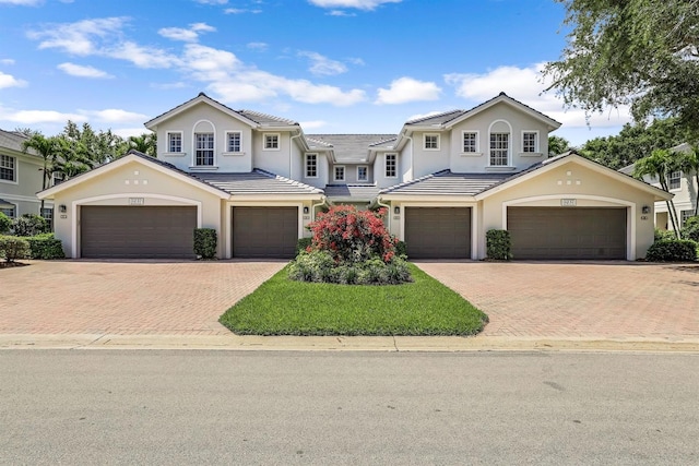 view of property featuring a garage