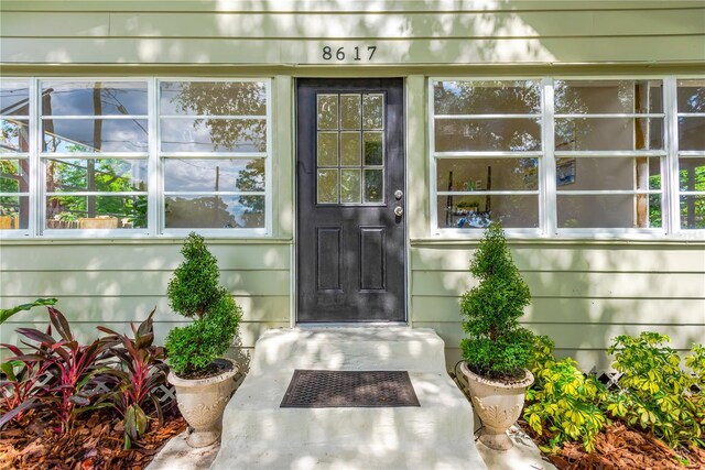 view of doorway to property