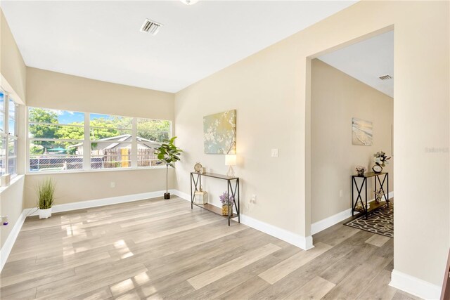 interior space featuring light hardwood / wood-style flooring