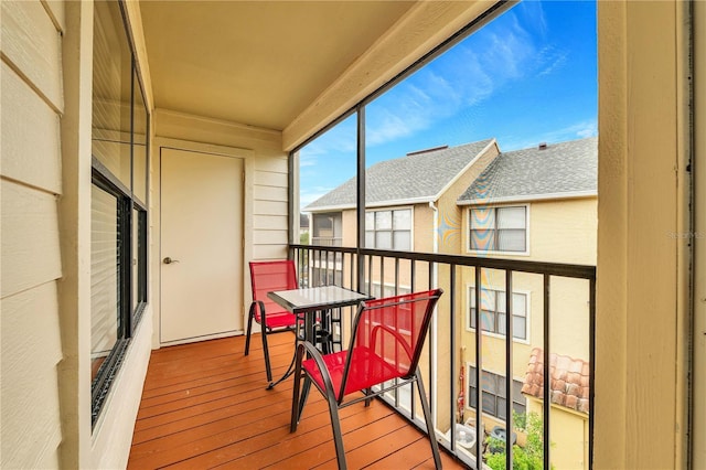 view of sunroom / solarium