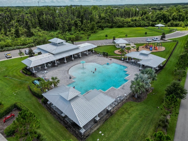 birds eye view of property