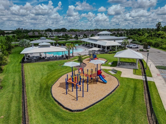 birds eye view of property