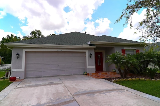 ranch-style house with a garage