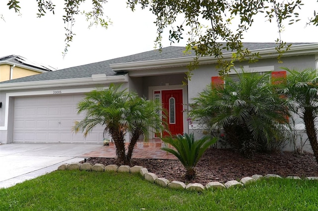 view of front facade with a garage