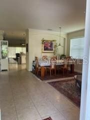 view of tiled dining area