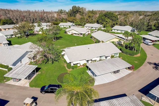 aerial view with a residential view