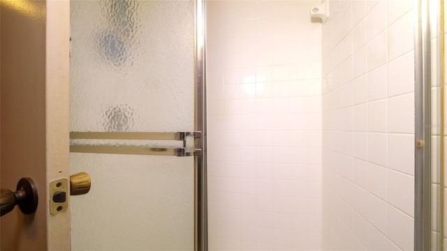 bathroom featuring walk in shower