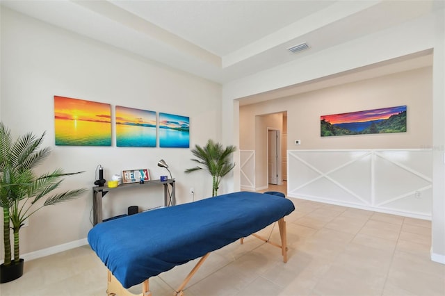 view of tiled bedroom