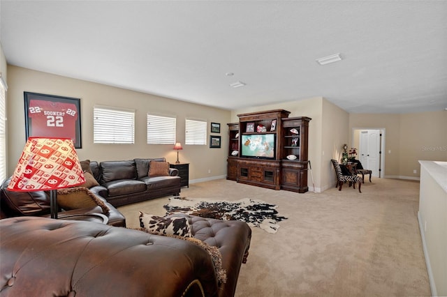 view of carpeted living room