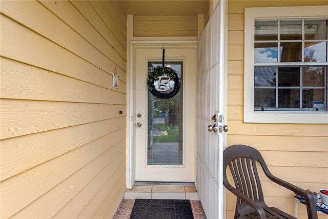 view of doorway to property