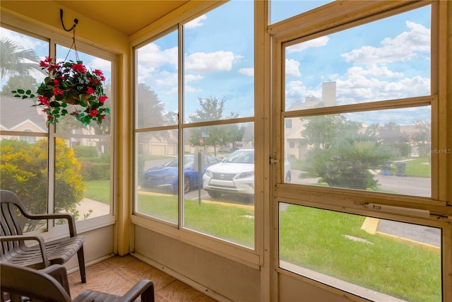 view of sunroom