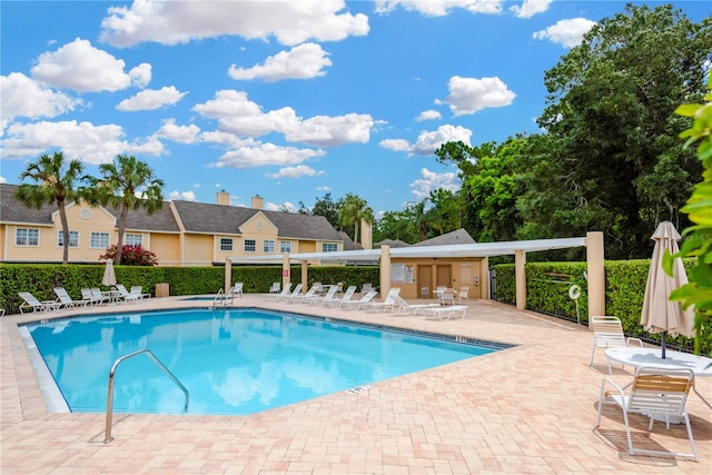 view of pool with a patio