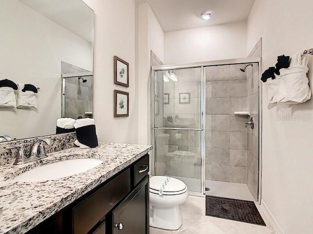7472 Oakmoss Loop, Davenport, FL 33837 - full bath featuring toilet, vanity, and a shower stall