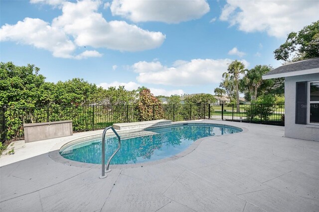 view of pool featuring a patio area