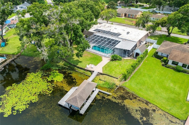 aerial view featuring a residential view