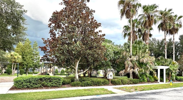 view of community with a playground