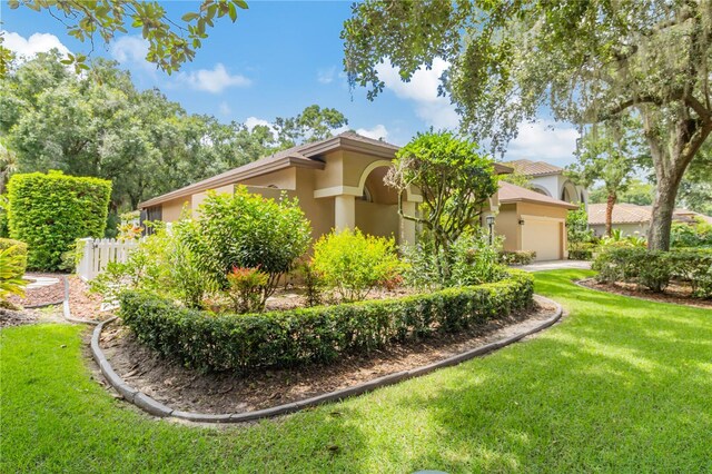 view of property exterior with a yard