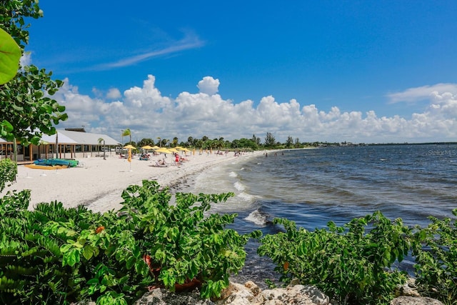 water view with a view of the beach