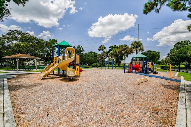 view of play area