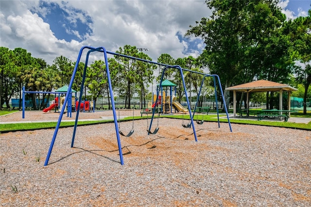 view of jungle gym