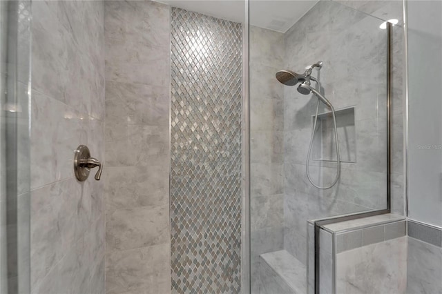 609 Fox Hills Dr, Sun City Center, FL 33573 - bathroom featuring a stall shower