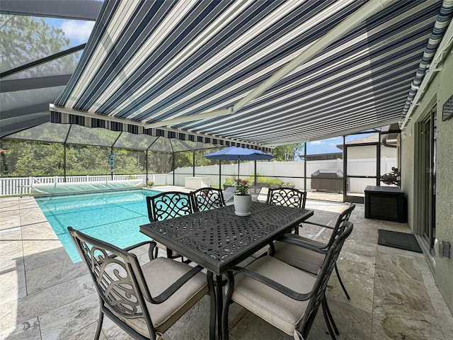 view of pool featuring a patio area