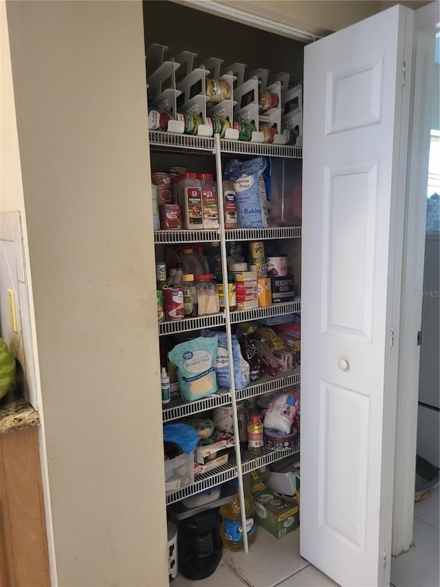 view of pantry