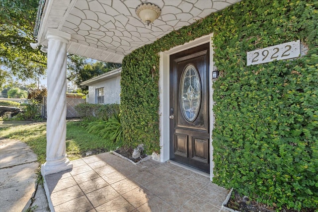 view of doorway to property