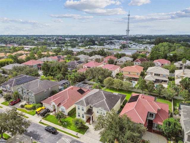 bird's eye view with a residential view