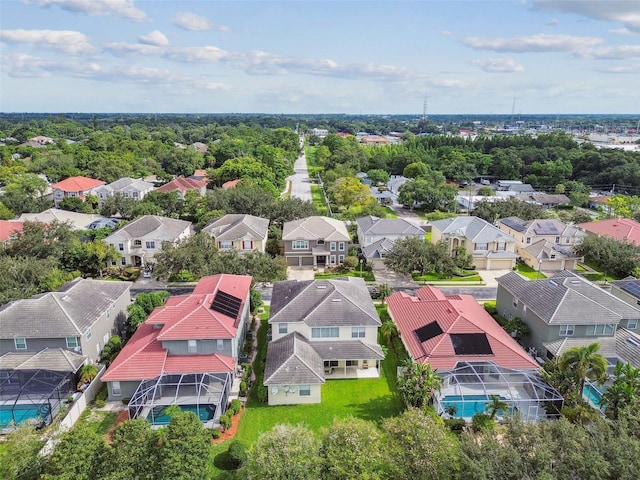 aerial view featuring a residential view