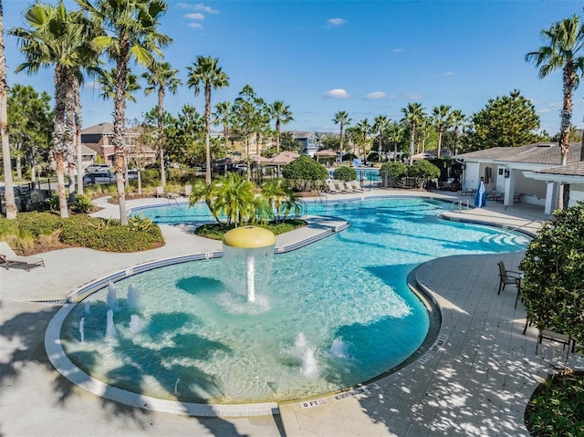 view of pool with a patio area