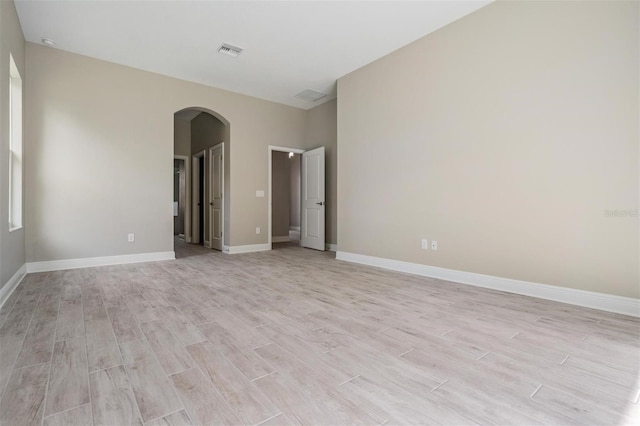 unfurnished bedroom with light hardwood / wood-style flooring