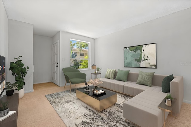 view of carpeted living room