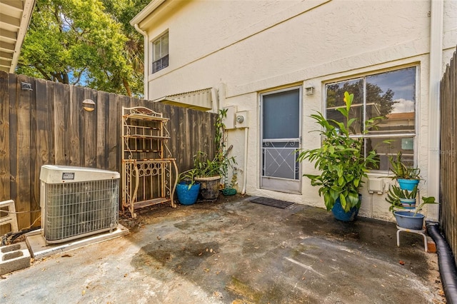 view of patio featuring cooling unit