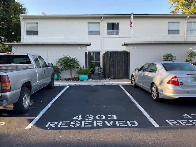 view of vehicle parking