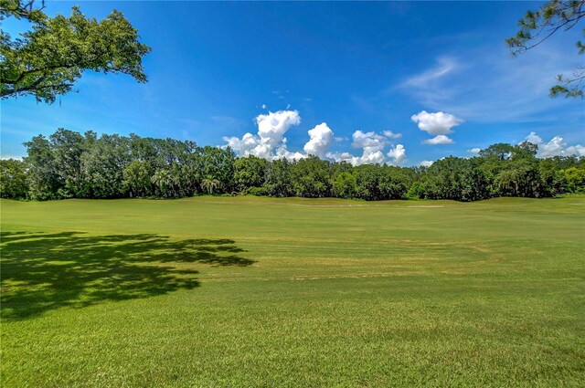 view of property's community with a lawn