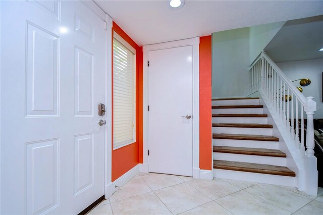 view of tiled foyer