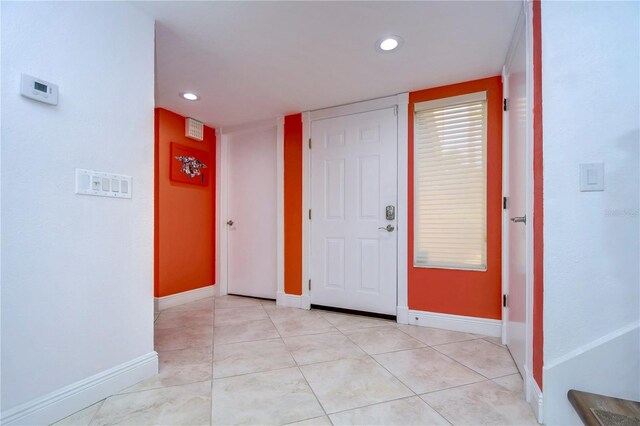 view of tiled foyer