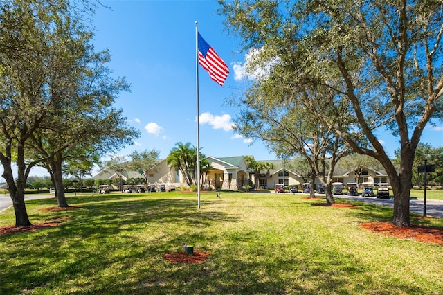 view of home's community featuring a yard