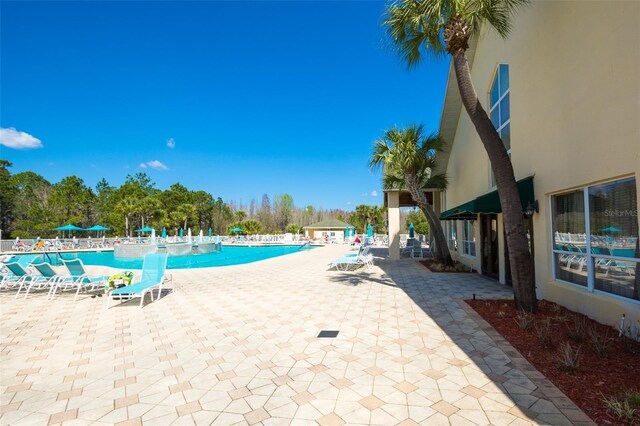 view of pool with a patio