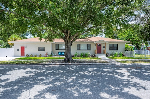 view of single story home