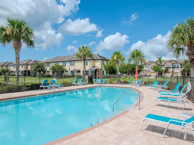 view of pool with a patio area